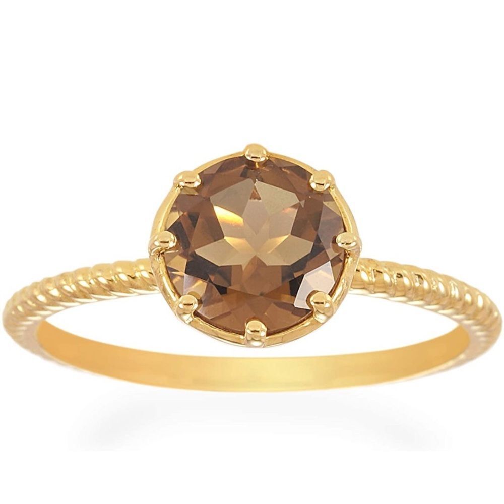 18k Gold Champagne Diamond Ring